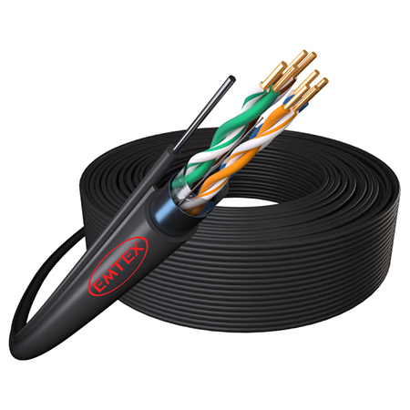 Cabluri la rola - CABLU FTP CAT5E CU SUFA CUPRU 24AWG 305M EMTEX