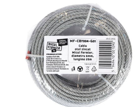 Cablu otel zincat Micul Fermier, diametru 6mm, lungime 25m [1]