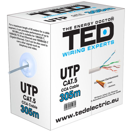 CABLU UTP CAT 5 CCA 0.5MM 305M TED ELECTRIC [3]