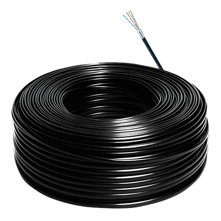 Cabluri la rola - CABLU UTP CUPRU 0.5MM CAT 5E 305M PE NEGRU HIKVISISION