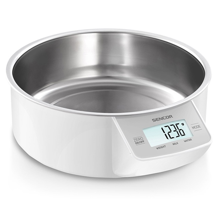 Cântare Electrice - CANTAR BUCATARIE CU BOL METALIC ALB SENCOR