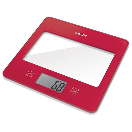 Cântare Electrice - CANTAR BUCATARIE STICLA SECURIZATA ROSU SENCOR