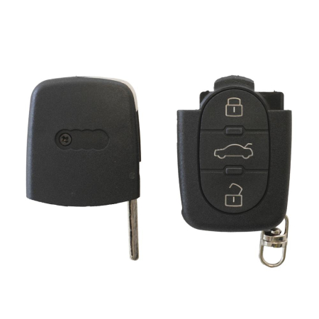 CARCASA CHEIE CONTACT PENTRU AUDI A3 / A6 / A8, 3 BUTOANE, CU CHEIE [2]