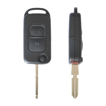 ALTE ACCESORII DE INTERIOR - CARCASA CHEIE CONTACT PENTRU MERCEDES CLASSE A (W168) / CLASSE C (W202 / W203) / CLASSE E (W210) / CLASSE G (W461), 2 BUTOANE, CU CHEIE