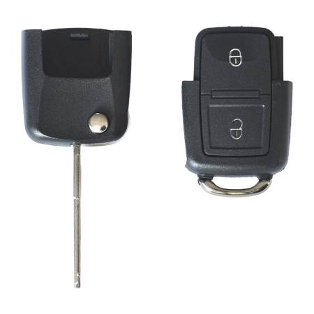 CARCASA CHEIE CONTACT PENTRU VOLKSWAGEN JETTA / PASSAT (B5-B6-B7) / POLO / SCIROCCO / TIGUAN, 2 BUTOANE, CU CHEIE [2]