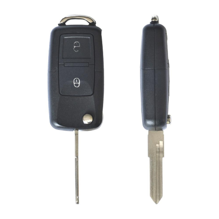 ALTE ACCESORII DE INTERIOR - CARCASA CHEIE CONTACT PENTRU VOLKSWAGEN JETTA / PASSAT (B5-B6-B7) / POLO / SCIROCCO / TIGUAN, 2 BUTOANE, CU CHEIE