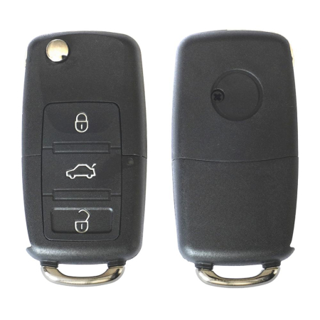 CARCASA CHEIE CONTACT PENTRU VOLKSWAGEN JETTA / PASSAT (B5-B6-B7) / POLO / SCIROCCO / TIGUAN, 3 BUTOANE, CU CHEIE [1]