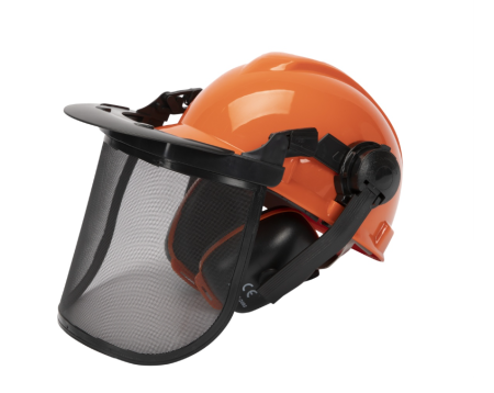 Gradina - Casca cu viziera protectie din plasa si antifoane