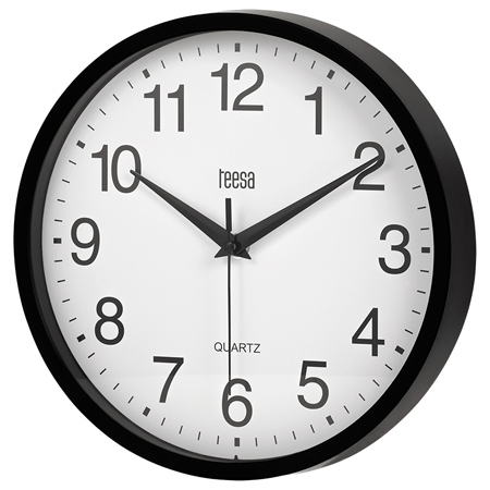 Ceasuri decor - CEAS PERETE 25CM NEGRU TEESA