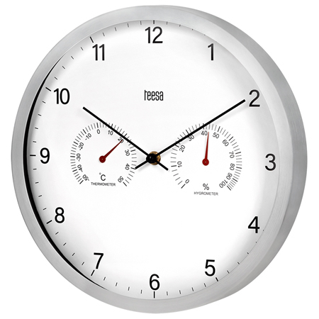 Ceasuri decor - CEAS PERETE 30CM TERMOMETRU HIGROMETRU TEESA