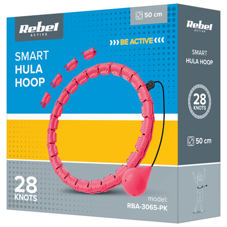 CERC FITNESS SMART HULA HOOP 50 CM ROZ REBEL ACTIVE [9]