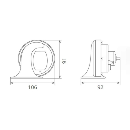 CLAXON ELECTROMAGNETIC, TIP MELC, 24V 3A TON INALT [2]