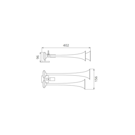 CLAXON ROSU CAMION CU DOUA GOARNE 24V 1A [1]