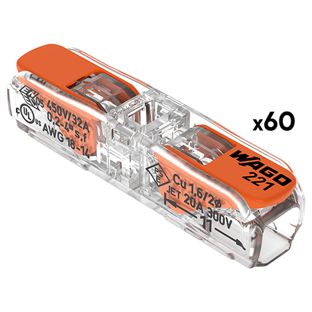Electrice - CLEME WAGO CU PARGHIE 0.2-4MM2 SET 60 BUC