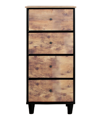 Comode - COMODA 4 SERTARE TEXTILE / 45X30X94CM - VINTAGE/NEGRU