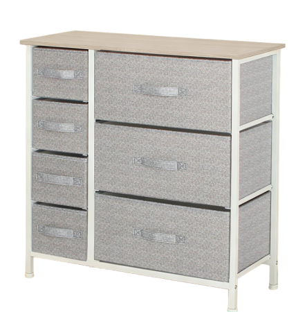 Piese Mobilier - COMODA 7 SERTARE TEXTILE / 63X31X73CM - GRI/ALB