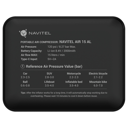 COMPRESOR AUTO 16.8WH AIR15AL NAVITEL [4]