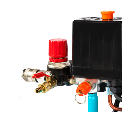 Compresor Detoolz 24L cu ulei, 1500 W, debit 160L/min, 8 bar, 2 prize de aer [2]