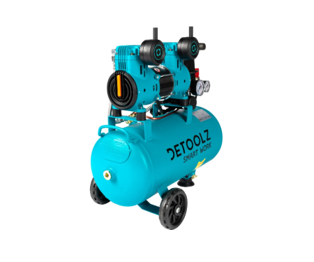 Compresor Detoolz 24L fara ulei, 1500 W, debit 154L/min, 8 bar, 2 prize de aer [3]