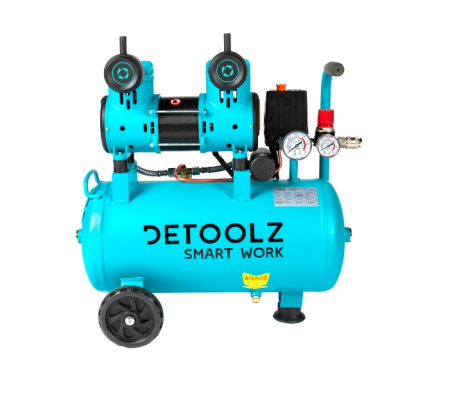 Articole auto - Compresor Detoolz 24L fara ulei, 1500 W, debit 154L/min, 8 bar, 2 prize de aer