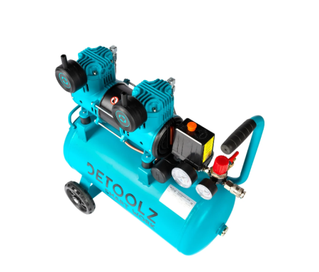 Compresor Detoolz 24L fara ulei, 1500 W, debit 154L/min, 8 bar, 2 prize de aer [4]
