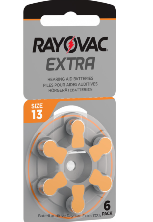 Cutie 60 Baterii auditive Rayovac Extra 13ZA [2]