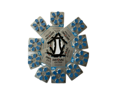 Cutie 60 Baterii auditive Rayovac Extra 675ZA [2]
