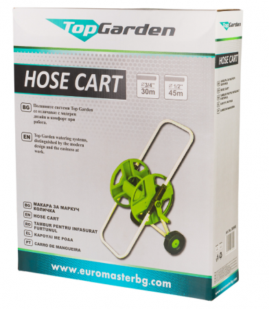 Derulator tambur pentru furtun cu cadru metalic și roți 45m TG 380966 [1]