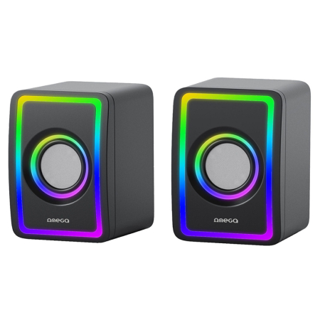 DIFUZOARE STEREO 2.0 6W RMS RGB USB 3.5MM [1]
