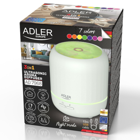 DIFUZOR AROME ULTRASONIC USB 3 IN 1 AD 7968 ADLER [12]