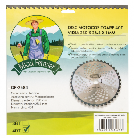 Disc motocositoare 40T Vidia 230 mm GF-2584 [1]