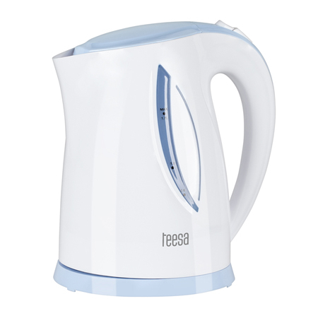 Fierbatoare si cani filtrante - FIERBATOR ELECTRIC CORDLESS 1.7L ALB/ALBASTRU TEESA