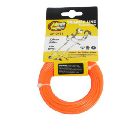 Tuns, tăiere, ingrijire - Fir trimer rotund 2.0mm x 15m  GF-0781