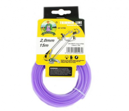 Consumabile cosit și trimmere - Fir trimer STEA 2.0mm x 15m  GF-0789