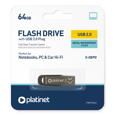 FLASH DRIVE USB S-DEPO 64GB PLATINET [1]
