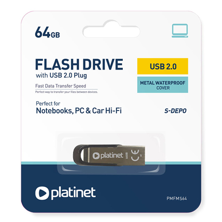 Accesorii PC stocare - FLASH DRIVE USB S-DEPO 64GB PLATINET