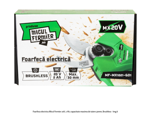 Foarfeca electrica Micul Fermier 20V, 2 Ah, capacitate maxima de taiere 30mm, Brushless [8]