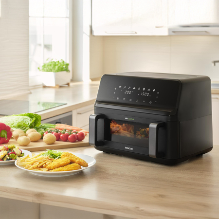 FRITEUZA DUBLA DIGITAL AIRFRYER 2X4.5 L 2700W SENCOR [10]