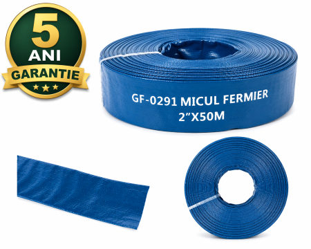 Furtunuri de grădină - Furtun apa refulare Flat PVC 2" 50M