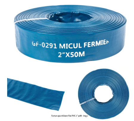 Gradina - Furtun apa refulare Flat PVC 2" 50M