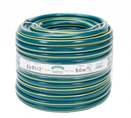 Irigare - Furtun Bluebos Plus 1/2" 50m, 4 straturi, clasa 3 rezistență – GF-2118