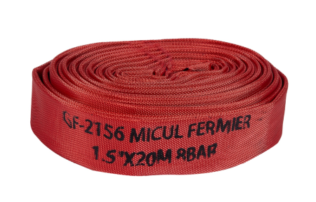 Gradina - Furtun pompier 1.5" 20m 8bar fara capete ROSU