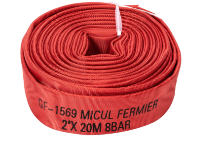 Gradina - Furtun pompier 2" 20m 8bar fara capete ROSU