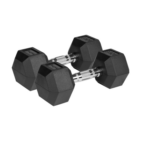 Bodybuilding - GANTERE DUMBBELL HEX FONTA CAUCIUCATA 2X10KG REBEL ACTI