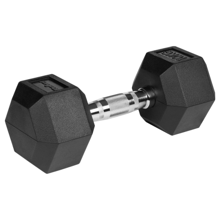 GANTERE DUMBBELL HEX FONTA CAUCIUCATA 2X10KG REBEL ACTI [4]