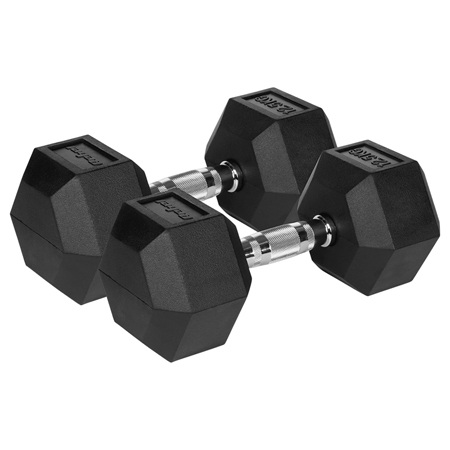 Rebel Active - GANTERE DUMBBELL HEX FONTA CAUCIUCATA 2X12.5KG REBEL AC