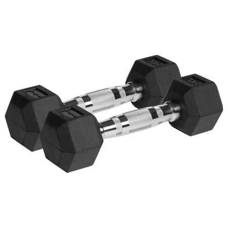 GANTERE DUMBBELL HEX FONTA CAUCIUCATA 2X2KG REBEL ACTIV [1]