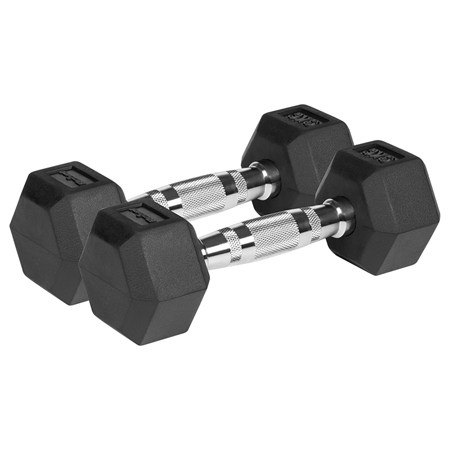 Rebel Active - GANTERE DUMBBELL HEX FONTA CAUCIUCATA 2X3KG REBEL ACTIV