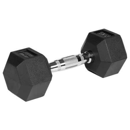 GANTERE DUMBBELL HEX FONTA CAUCIUCATA 2X5KG REBEL ACTIV [3]
