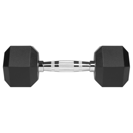 GANTERE DUMBBELL HEX FONTA CAUCIUCATA 2X5KG REBEL ACTIV [4]